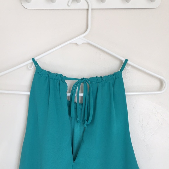 High-neck teal dress - Picture 4 of 5